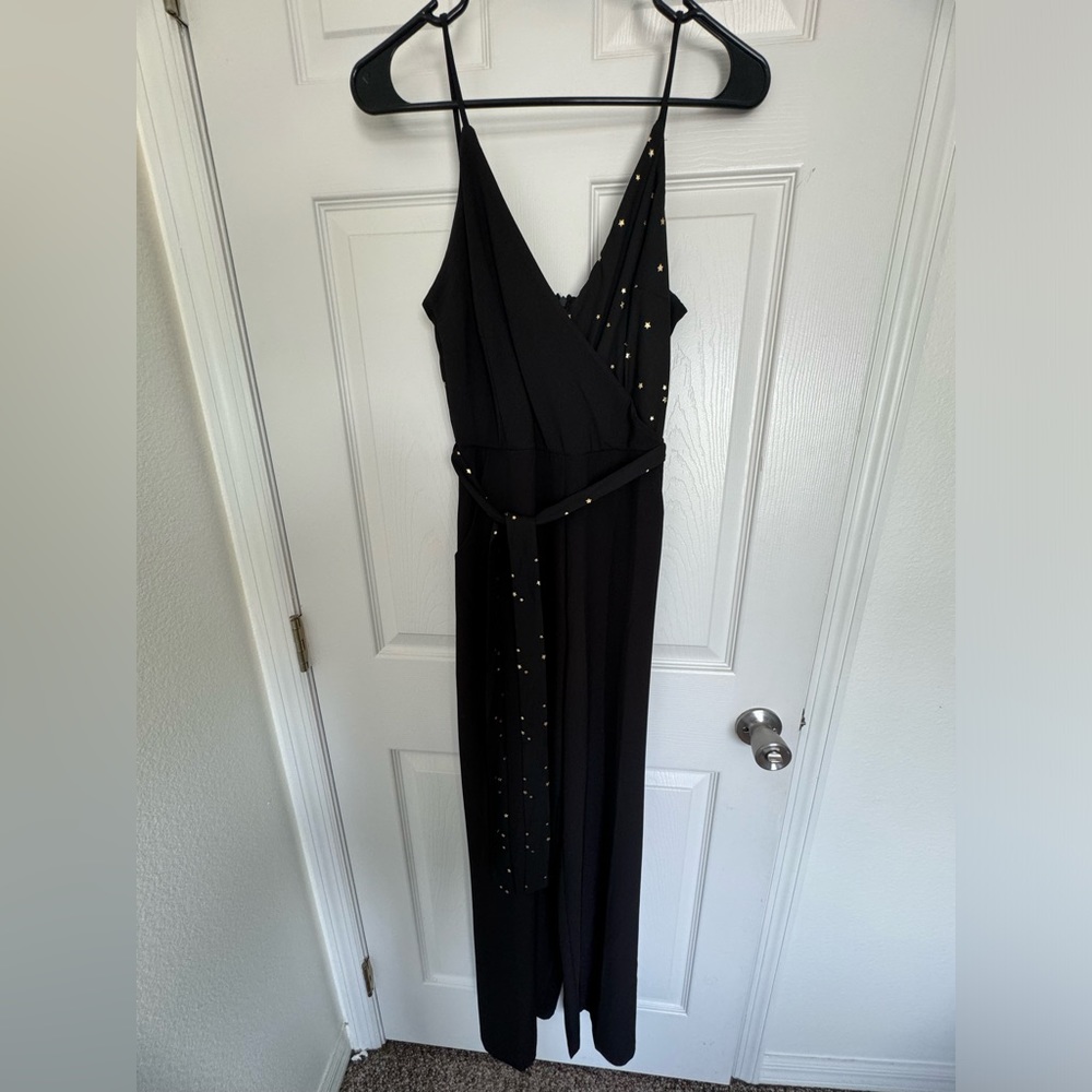 GB Formal Black Jumpsuit w/Gold stars & Pockets